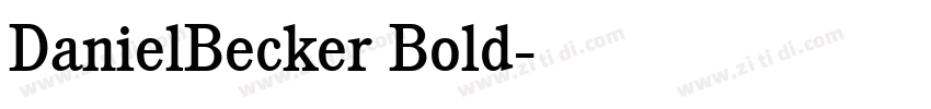DanielBecker Bold字体转换